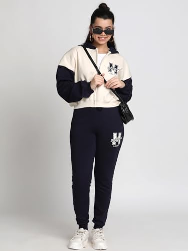 Image of Li'l Tomatoes Girls Fleece Tracksuit Set| Winter Hooded Full Zip Sweatshirt with Track Pants| Warm Casual Co-Ord Set| 7-16 Years