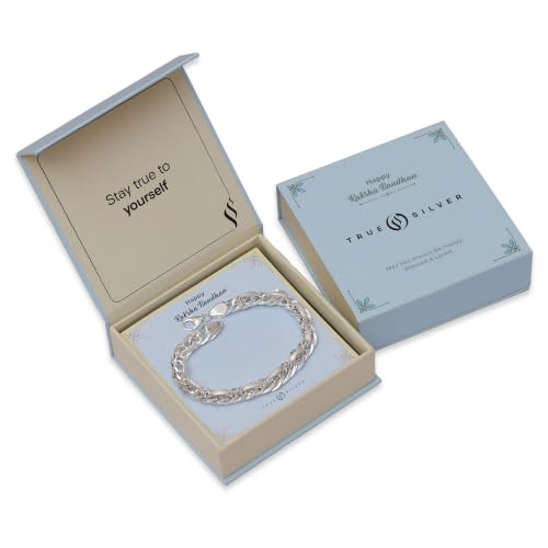 Image of TRUESILVER ACPL 925 Sterling Silver BIS Hallmarked Bracelet for Men | Pure Silver Jewellery for Wedding Anniversary Birthday