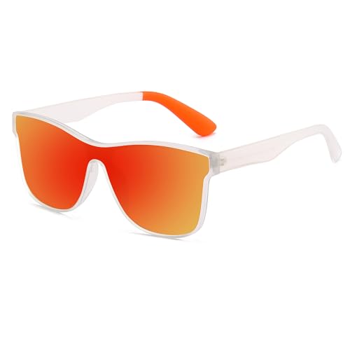 Image of DUBERY Fashion Polarized Sunglasses for Women Men 100% UV Protection Trendy Siamese Lens Shades D8030