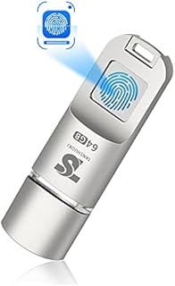 Fingerprint USB3.0 Flash Drive Encrypted 64G Memory Stick Pen Zip Drive Security Protection Thumb Drive for PC Smartphone Laptop.