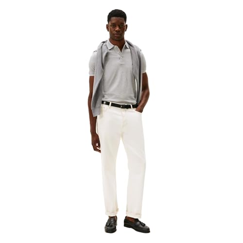 Image of Tommy Hilfiger Men's Short Sleeve Polo Shirts in Slim Fit with Stretch and Organic Pique Cotton
