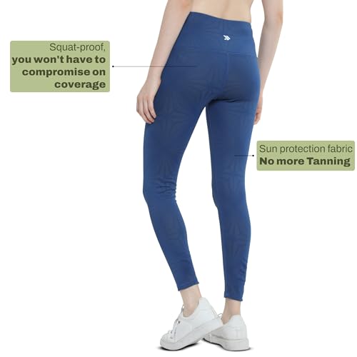 Image of High-Waist Workout Tights for Women - Breathable, Stretchable Activewear Leggings with UV Protection Stylish Sweat-Wicking Gymwear Perfect for Gym, Pilates, Yoga, and Fitness Enthusiasts