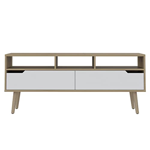 Cómodas Y Cajoneras, Home Improvement DecoHome Mueble de TV Oslo Klik armable de Color Duna con Blanco