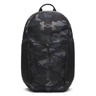 Under Armour Unisex Hustle Sport 6. 0 Backpack  Mochila de gimnasio repelente al agua para deportes y atletismo  Mochila deportiva con fondo revestido duraderoBlack/Black/Metallic Black OSFM