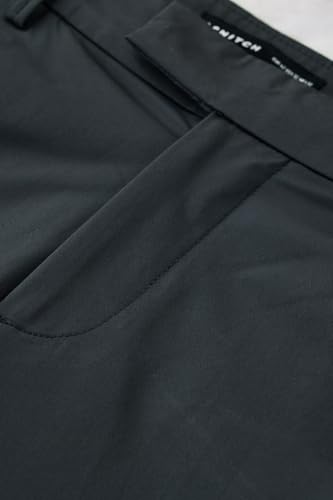 Image of SNITCH Men Chinos | Slim Fit Mid Rise Solid Pattern | Cotton Blend with Medium Stretch & Smooth Texture | Button & Zip Closure for Casual & Street Wear