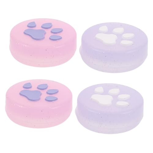 HOUDERCO 4 Cubiertas De Silicona Luminosas con Forma De Garra De Gato para Botones, Bonitas Tapas De Repuesto para Joysticks Compatibles con Switch.