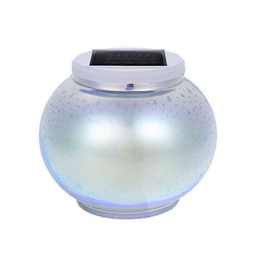 Leeofty Mudança de cor Luz Solar Lâmpada De Esfera De Vidro À Prova D 'Água para Jardim Quintal Dec