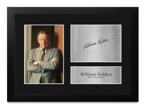 Foto de William Holden en Network enmarcada en A4 para decorar salones y estudios cinéfilos