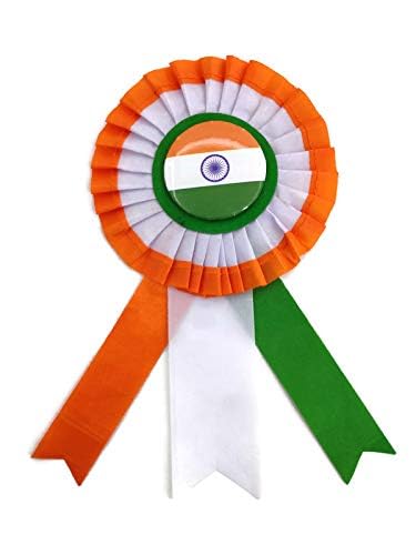 GR DESIGN®Tricolor India Flag Cloth Badge | Tricolor Badge | Brooch for Independence Day | Republic Day