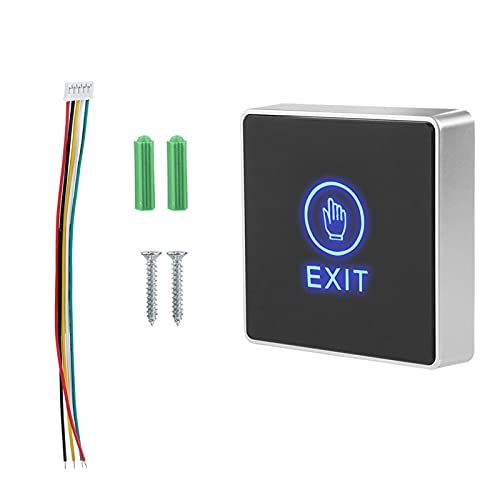 Changor Push to Exit Button, Door Exit Release Button Switch Touch Sensor Pannel with LED Light for Door Access Control System - Image 4