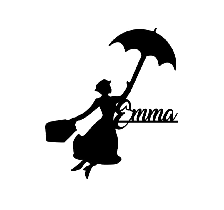 Personalised Poppins Card Cake Topper, Birthday, Celebration, Handmade