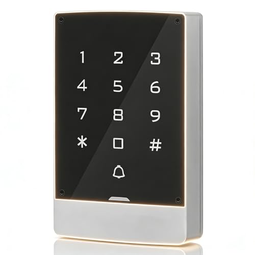 Teclado Control Acceso, Panel Metálico IP65 Resistente al Agua, Capacidad 2000 Usuarios - Bajo Consumo, Desbloqueo Rápido en 0.1s, Seguridad Mejorada para Hogar y Oficina