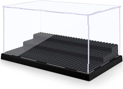 TINGLAND Acryl Schaukasten Vitrine3 Schicht Mini Figuren Schaukasten Für Minifiguren Staubdichte Vitrine Für Bausteine Für Minifiguren Actionfiguren Blöcke Sammlerstücke