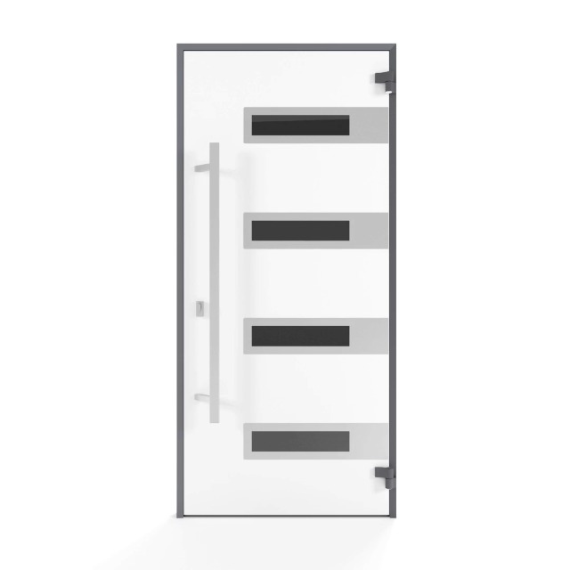 Front Exterior Prehung Steel Door/Ronex 0131 Black Enamel / 2 Side