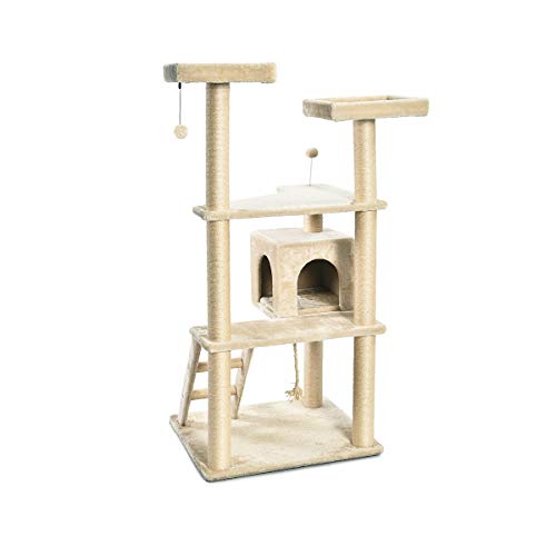 image for Amazon Basics Extra Large Multi-Level Cat Tree with Condo And Step Lad