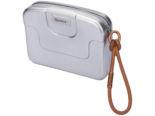 Sac à main femme argent métallique rigide, petit sac de téléphone tendance