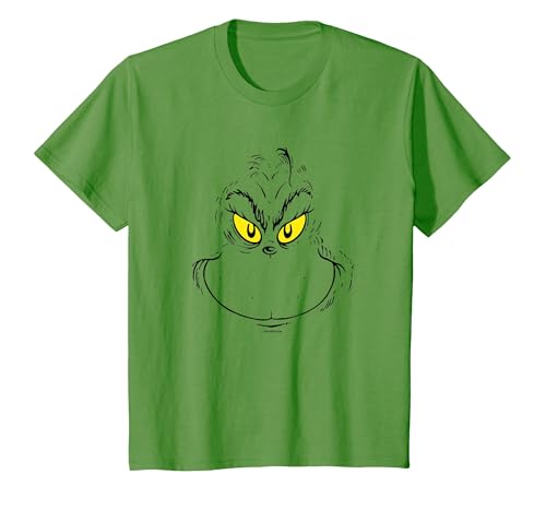 The Grinch Face T-Shirt, Youth, Grass Green, Small
