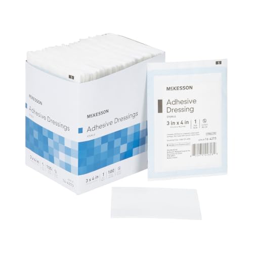 McKesson Adhesive Dressing, Sterile, Cotton, White, 3 x 4 in, 100 ct - image 1