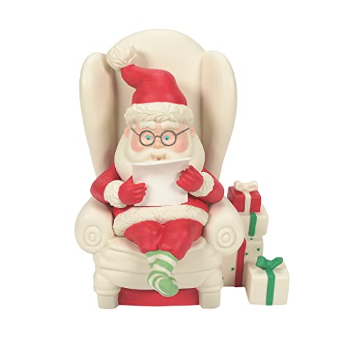 Department 56 Snowbabies Christmas Memories Santa's List Figurine, 5.24 Inch, Multicolor
