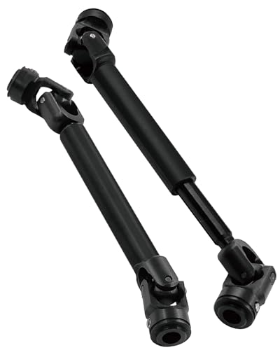 Rcarmumb Universal Driveshaft Upgrades Part for 1/10 Axial SCX10 II Redcat D90 Gen7/Pro RC4WD GEN8 SCX10 2,Harden Steel #45 2pcs RC Drive Shafts(85-122MM) Hops up,Black
