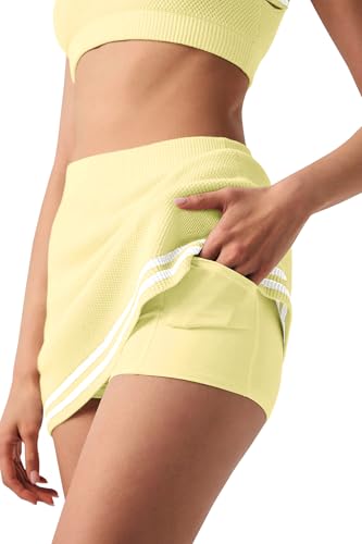 SENSERISE Womens Workout Sets Tennis Dress Built in Shorts Tank Top and Skort Set with Pocket Gym Yoga Outfits4