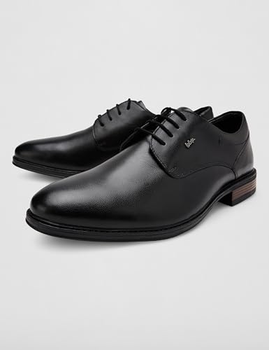 Image of Lee Cooper LC9252E Men's Leather Derby Formal Shoes | Lightweight, Comfortable & Stylish Lace-Ups for Office, Business
