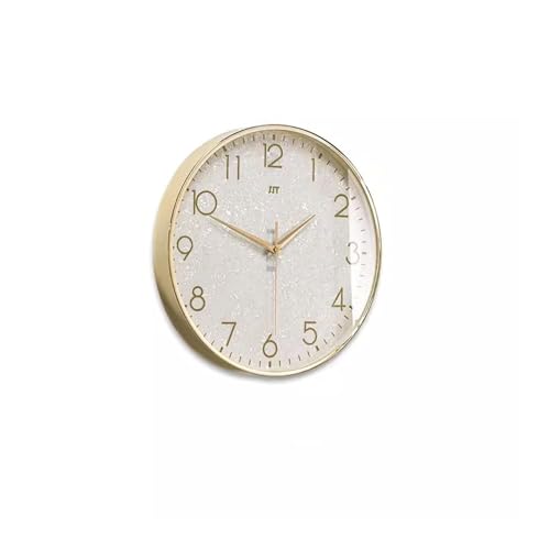 Horloge murale silencieuse dorée XJBTBA pour décorer un grand mur vide