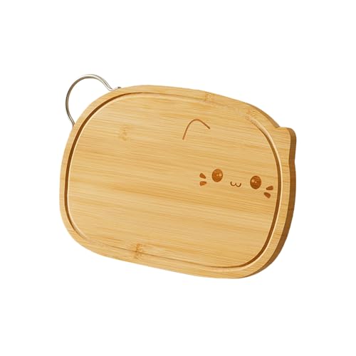Tabla de cortar con de gato, tabla de cortar de madera con mango de acero, bloque de carnicero para carne, tabla de trinchar para carne de , verduras, barbacoa, accesorios ligeros de