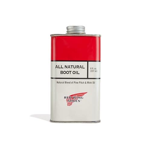 Red Wing Shoes All Natural Boot Oil Pine Pitch and Mink Oil Blend Leather Conditioner 8 fl oz