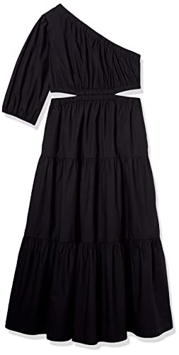 Image of The Drop Womens April One Shoulder Cut-Out Tiered Midi Dress