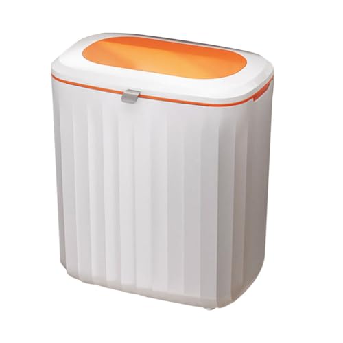 Caneca de basura plástica colgante para cocina 8L naranja