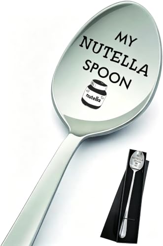panee Edelstahl-Löffel My Nutella Spoon Graviert 19 5 cm Silber für Nutella-Liebhaber An ihn/ihre