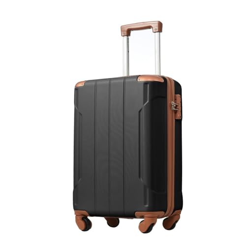 Luxebough Equipaje de mano de 20 pulgadas, aprobado por aerolíneas, equipaje de mano ligero con bloqueo TSA, ruedas giratorias y mango telescópico, carcasa rígida ABS duradera para viajes de negocios
