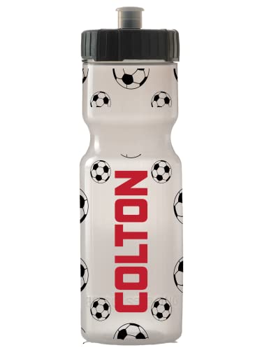 Custom Sports Water Bottles: Personalize Your Hydration for Every Adventure 9 50 Strong 22oz Kids Personalized Soccer Squeeze Water Bottle – BPA-Free with Pull Top Cap – Durable & Reusable for School, Boys & Girls – Made in USA – Custom Name, Team or Number