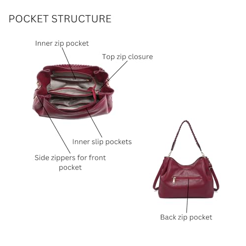 Bolso tote vegano para mujer con múltiples compartimentos miniatura 5