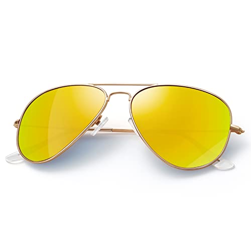 Image of Classic Aviator Sunglasses for Men Womens Polarized UV Protection Driving Sunglasses