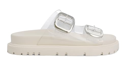 Image of MIA Women's Gen Double Buckle Slide Sandals, Clear, Size 6