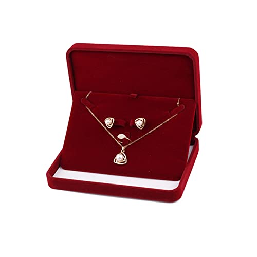 WYUYIWH Contenedores de almacenamiento Juego de joyas de lujo, caja para pulseras, collares, aretes, escaparate de joyas, caja de regalo, caja de boda para mujeres (color: K, tamaño: caja de anillo