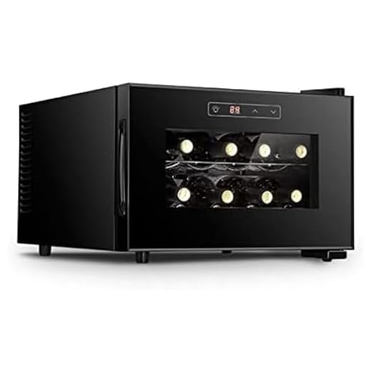Refrigerador Pequeno Para Armário De Vinho, Refrigerador De Adega De Bancada Autônomo Preto, Refrigerador Para 8 Garrafas Com Trava, Controle Digital De Temperatura Com Porta De Vidro,Horizontal,P
