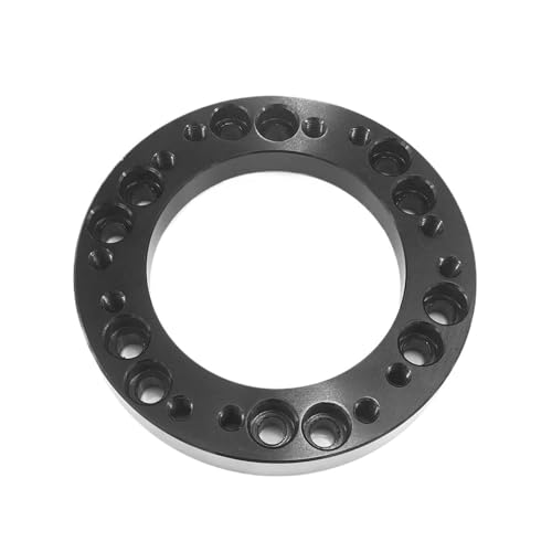 車のステアリングホイールハブ 12mm アルミ製 車用 ステアリングホイール ハブボスキット アダプタースペーサー ステアリングホイール穴アダプター パープル(Black)