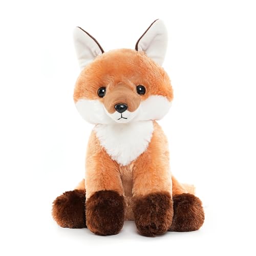 WEIGEDU Cute Fox Stuffed Animal Plush Toy with Big Soft Tail for Kids Boys Girls Birthday Bedtime Gift, 13 inches