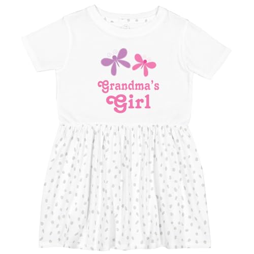 inktastic Grandma's Girl Grandchild Butterfly Toddler Dress