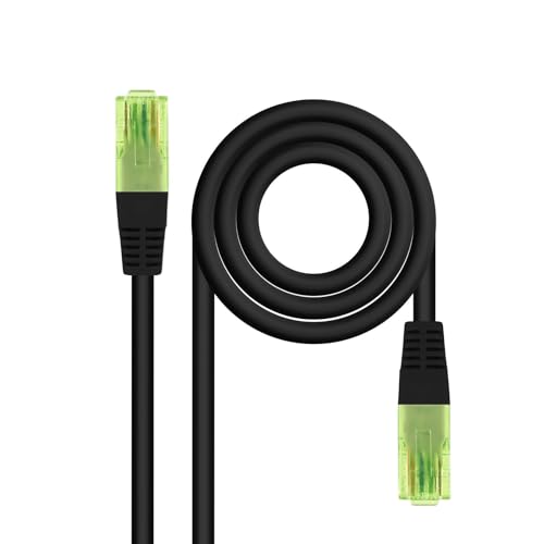 NANOCABLE 10.20.1400-L25-BK - Cable de Red Latiguillo, Cat.6 UTP AWG26 CCA, Negro, 25cm