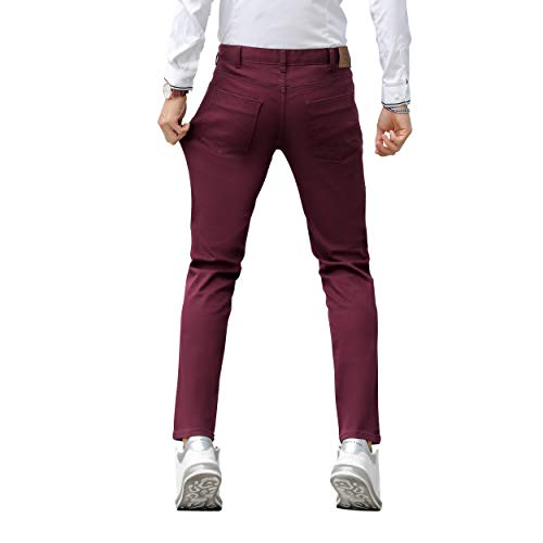 CICOS Men's Casual Slim Fit Five Pocket Comfort Stretch Twill Pant with Printed Pockets3