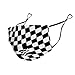 SESLFLKPJK Adults Boys Girls Warm Protective Masks Fashion Scarf Anti Dust Windproof Mouth Cover, Black and White Race Checkered Mouth Decoration for Sports Travel Hiking