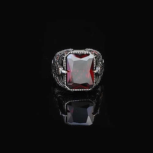 Bague aigle rubis argent 925 ne ternit pas avec chiffon entretien - 2