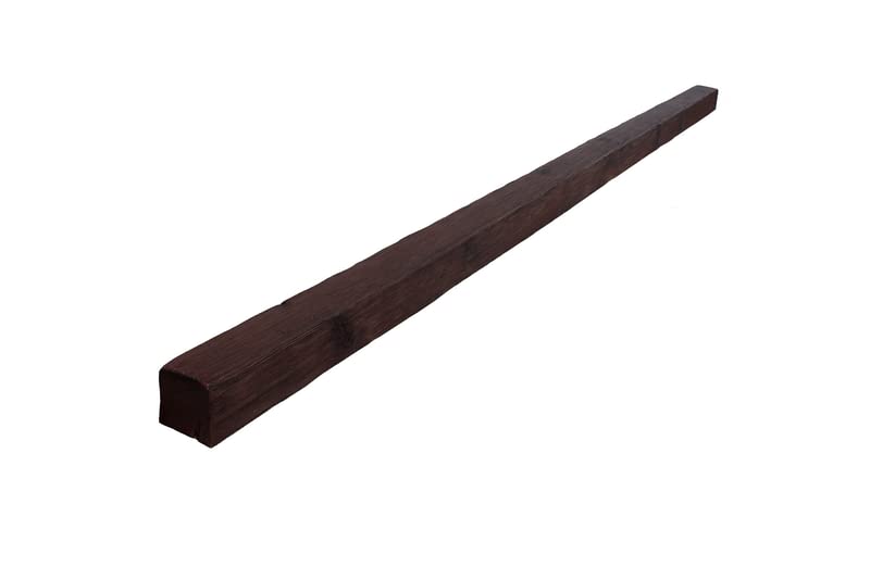 VIGA IMITACION MADERA DECORATIVA DE POLIURETANO 10CM DE ANCHO X 10CM DE ALTO X 3 metros DE LARGO (Nogal oscuro)