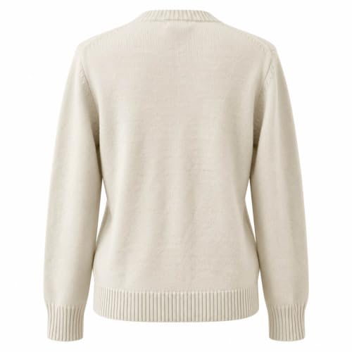 JiXiang Womens Sweaters for Fall Button Cable Knit Cardigan Long Sleeve Open Front Cropped Jacket Business Dressy Outerwear - image 5