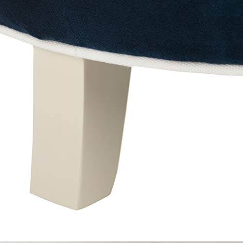 Safavieh Hudson Collection Amelia Tufted Storage Ottoman, Navy #TOP6