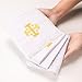 TALPGOD 4 Pack Altar Supplies Linen Corporal for Churches Set (Pall,Corporal,Purificator,Towel) White Linen Altar Cloth Gold Cross Embroidery,Mass Kit Catholic for Priest